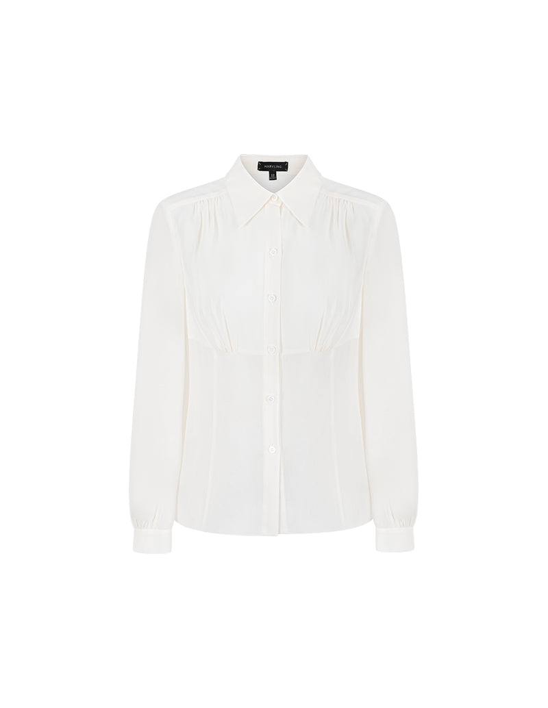 MARYLING Luminous Silk Relaxed Tailored Blouses