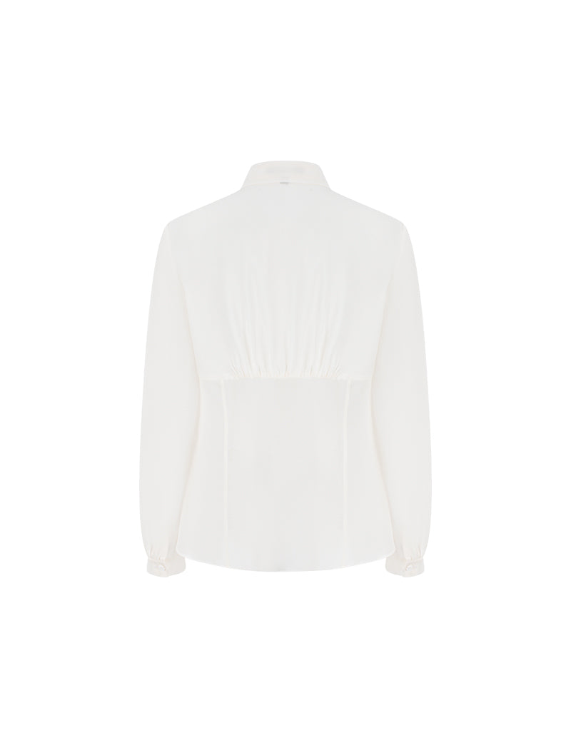 MARYLING Luminous Silk Relaxed Tailored Blouses