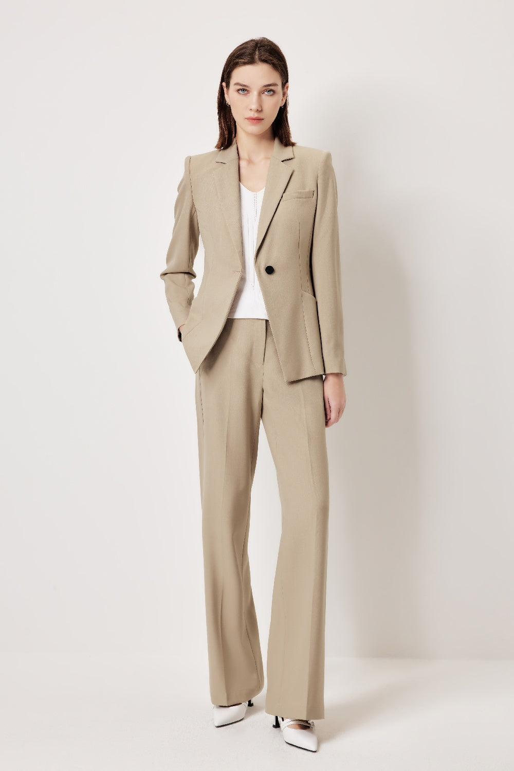 MARYLING Refined Wool Tailored Trousers