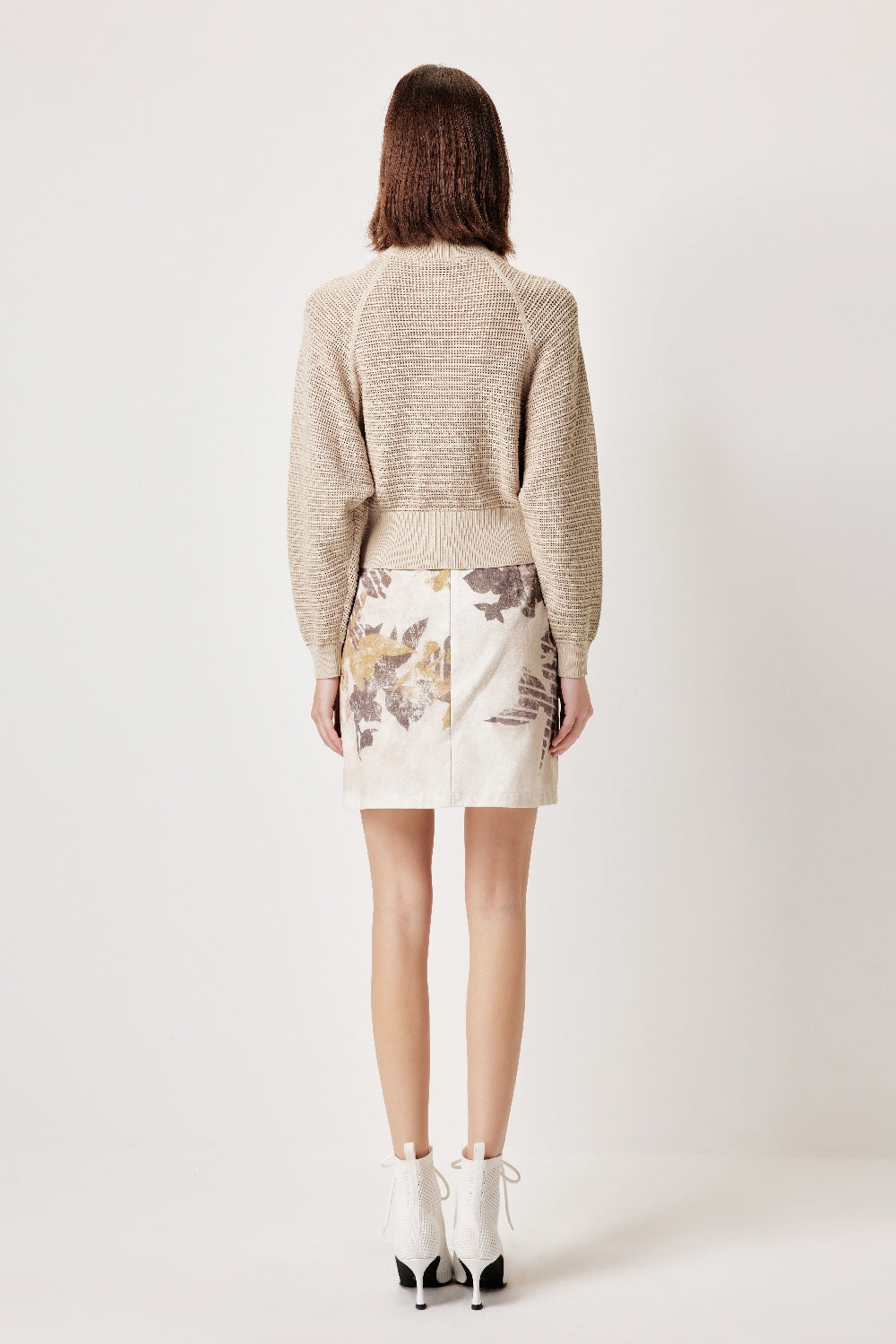 MARYLING 베이지색 릴랙스 니트 가디건