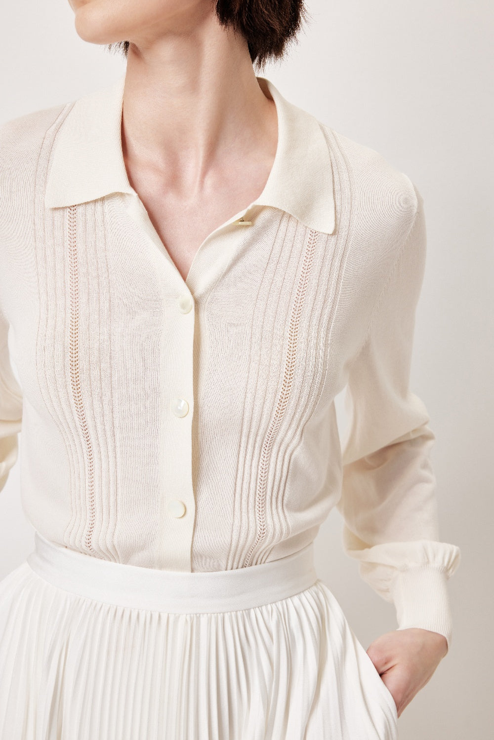 MARYLING Breezy Layered Silk-Blend Knit Cardigans