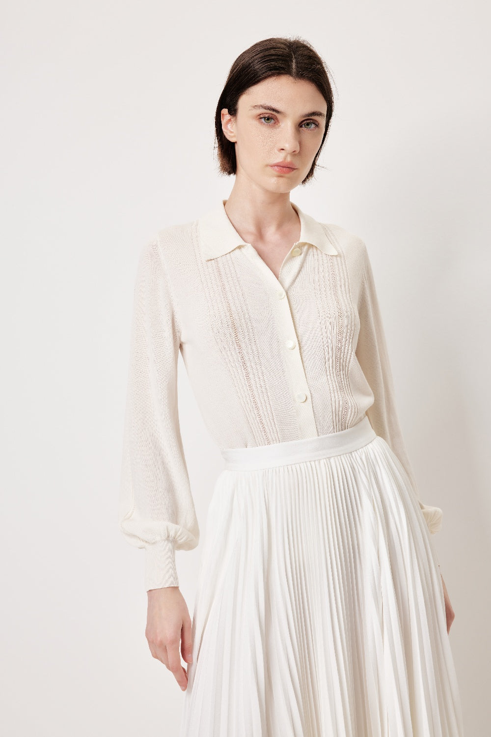 MARYLING Breezy Layered Silk-Blend Knit Cardigans