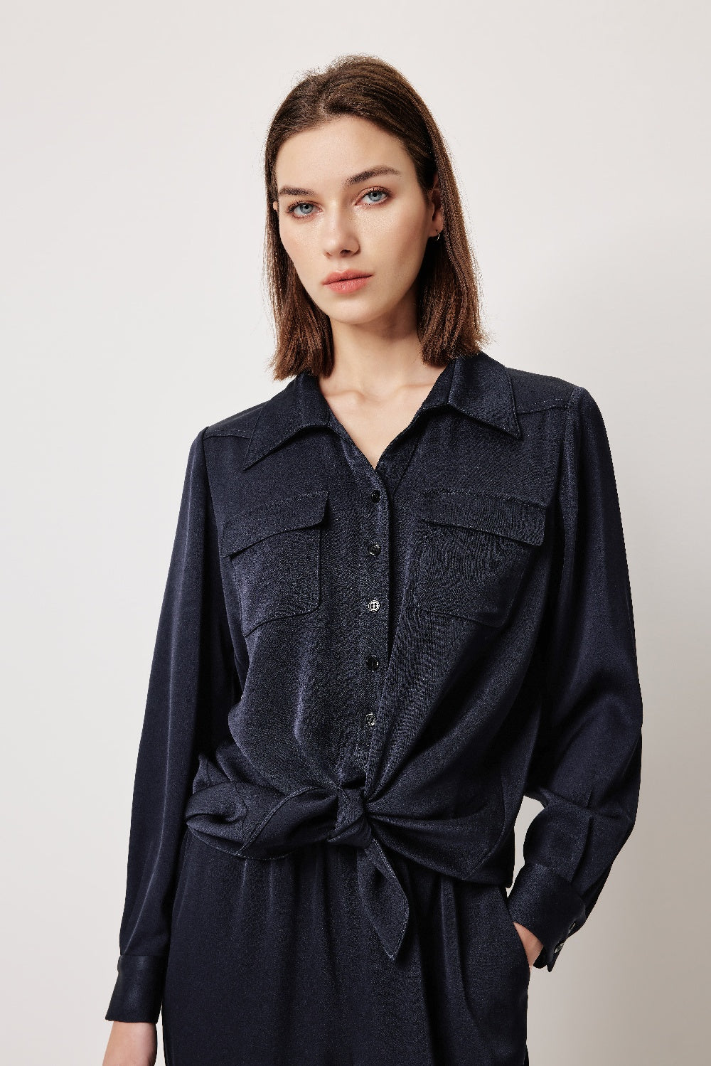 MARYLING Timeless Structured Longline Blouses