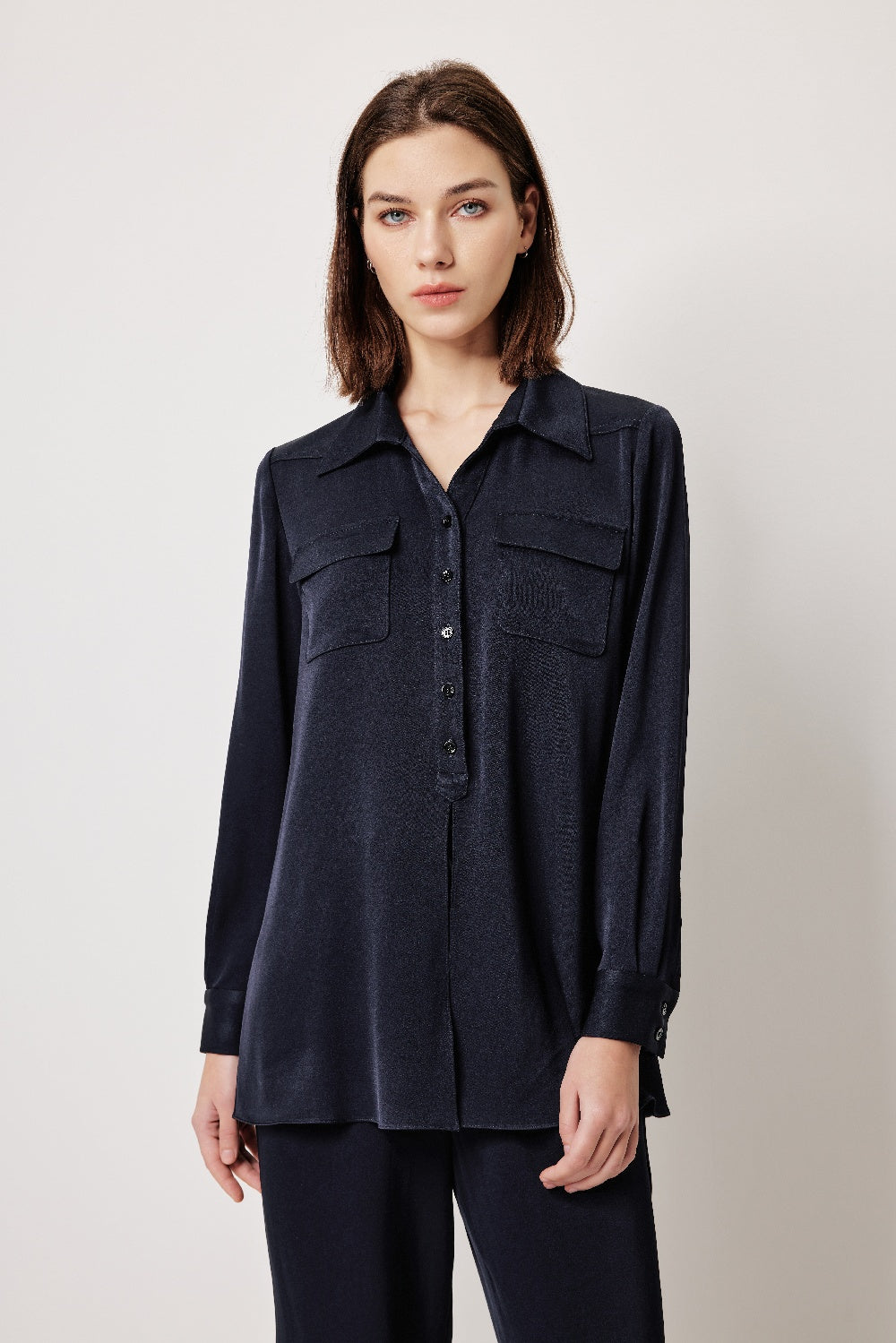 MARYLING Timeless Structured Longline Blouses