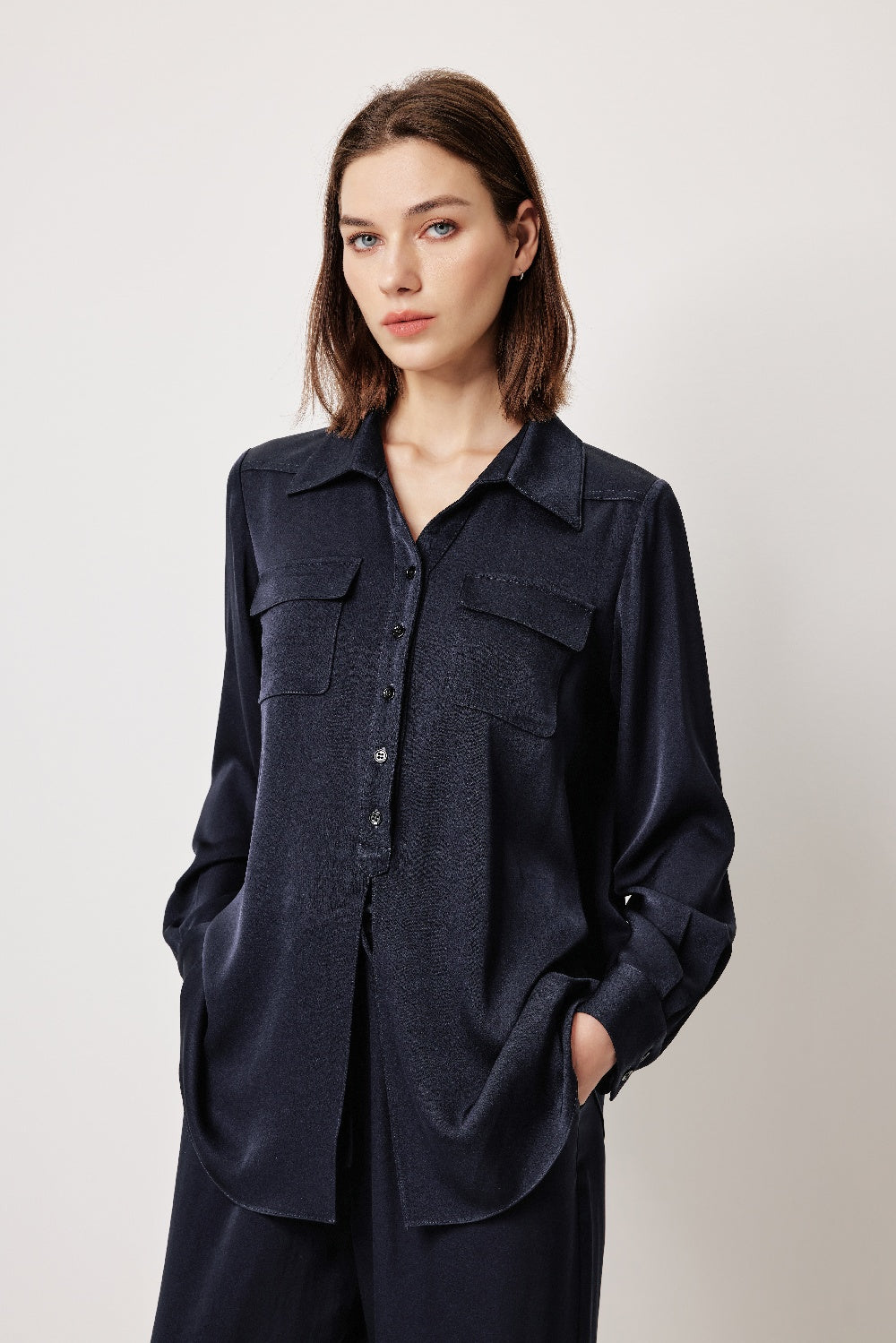 MARYLING Timeless Structured Longline Blouses