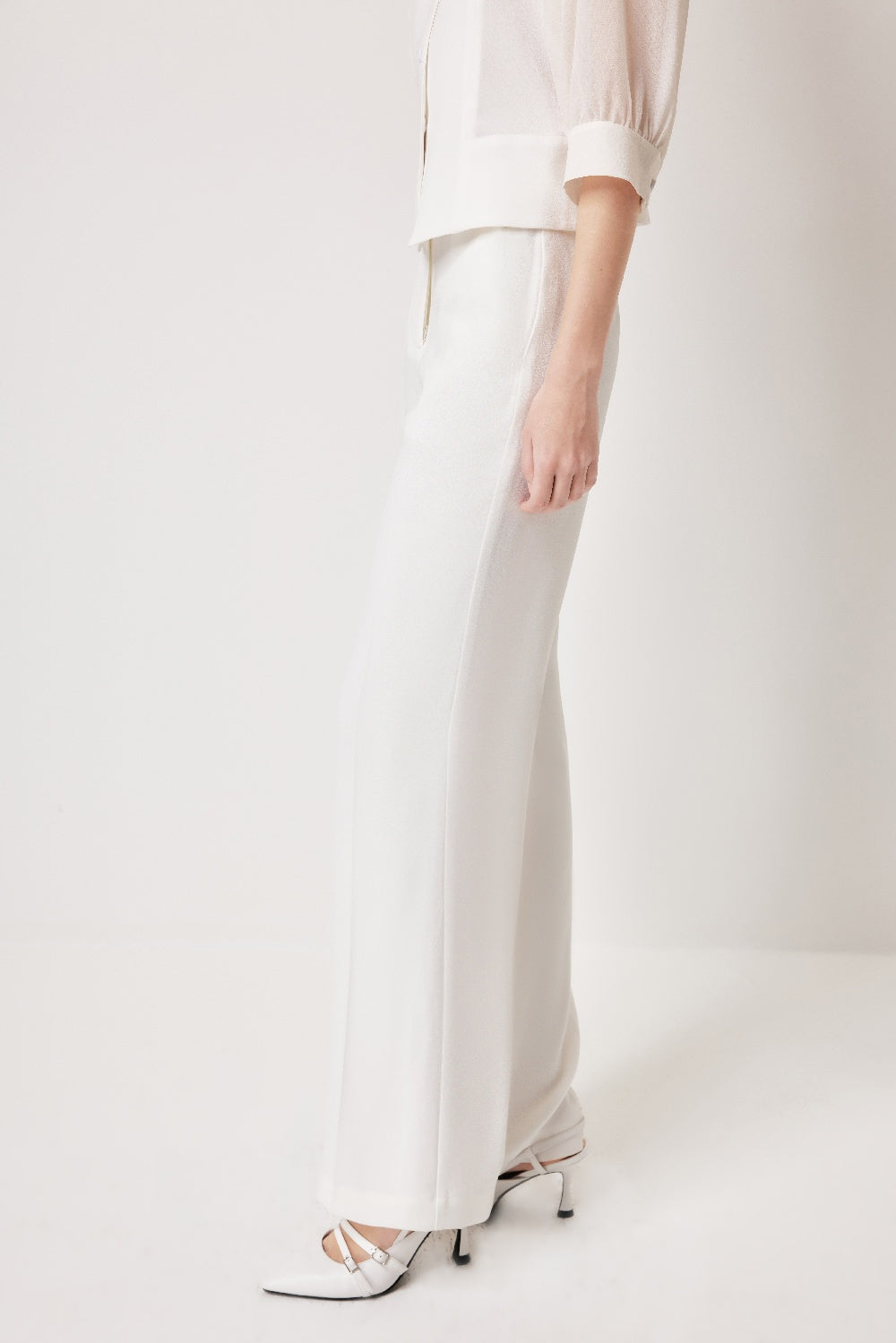 MARYLING Precision-Tailored Wide-Leg Trousers