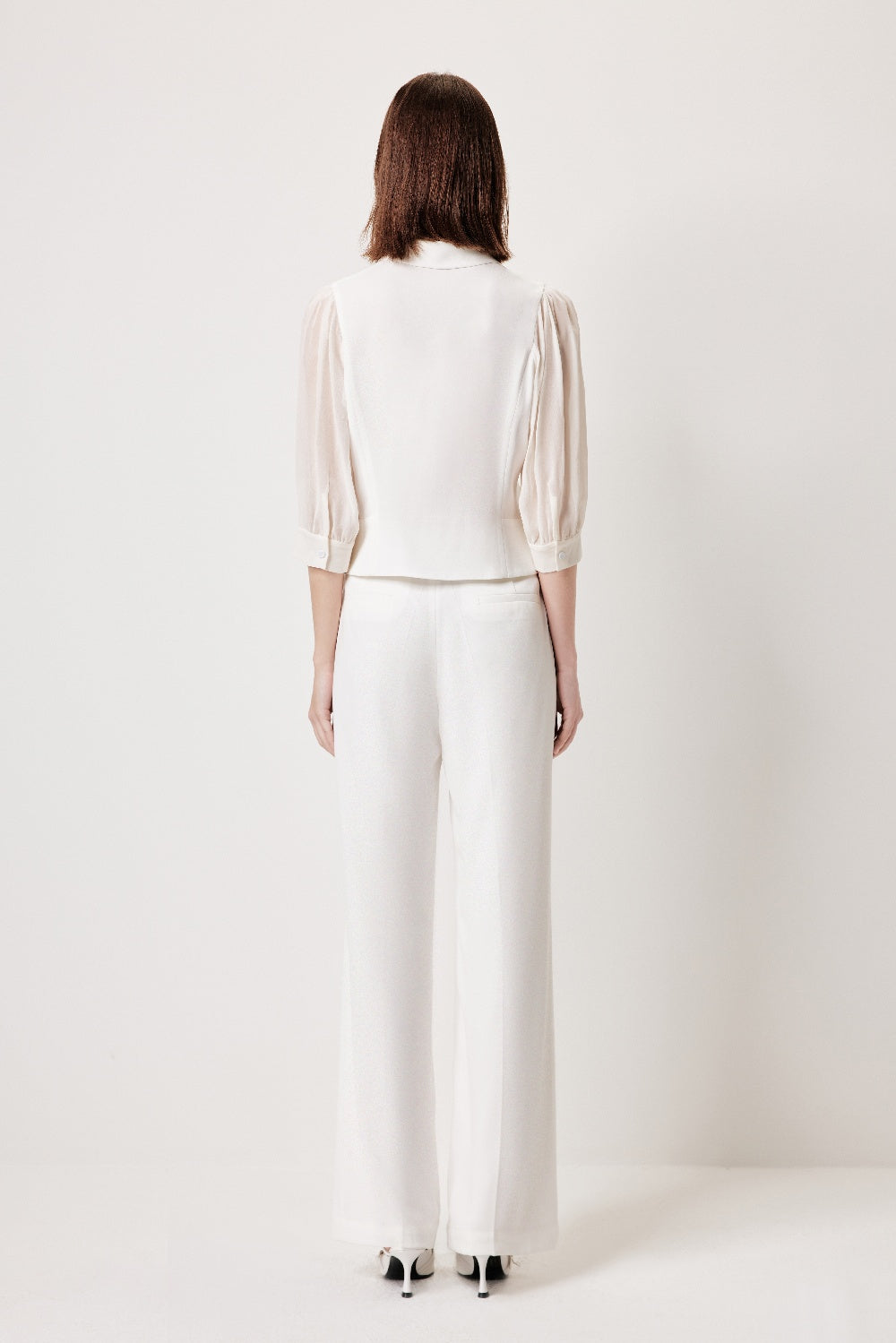 MARYLING Precision-Tailored Wide-Leg Trousers