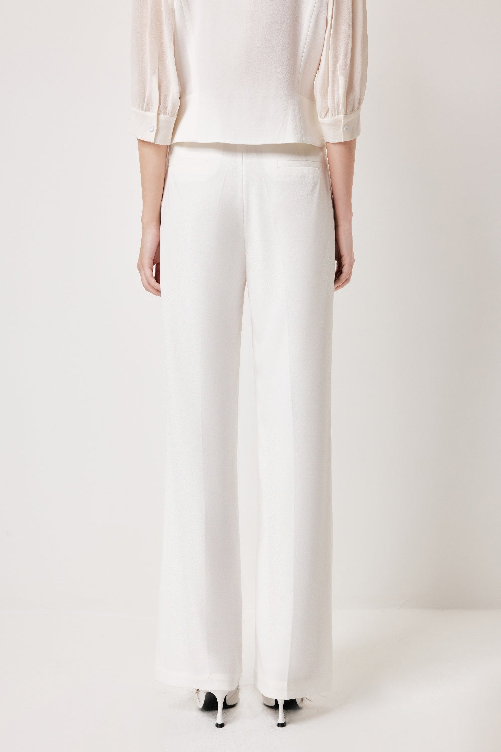 MARYLING Precision-Tailored Wide-Leg Trousers