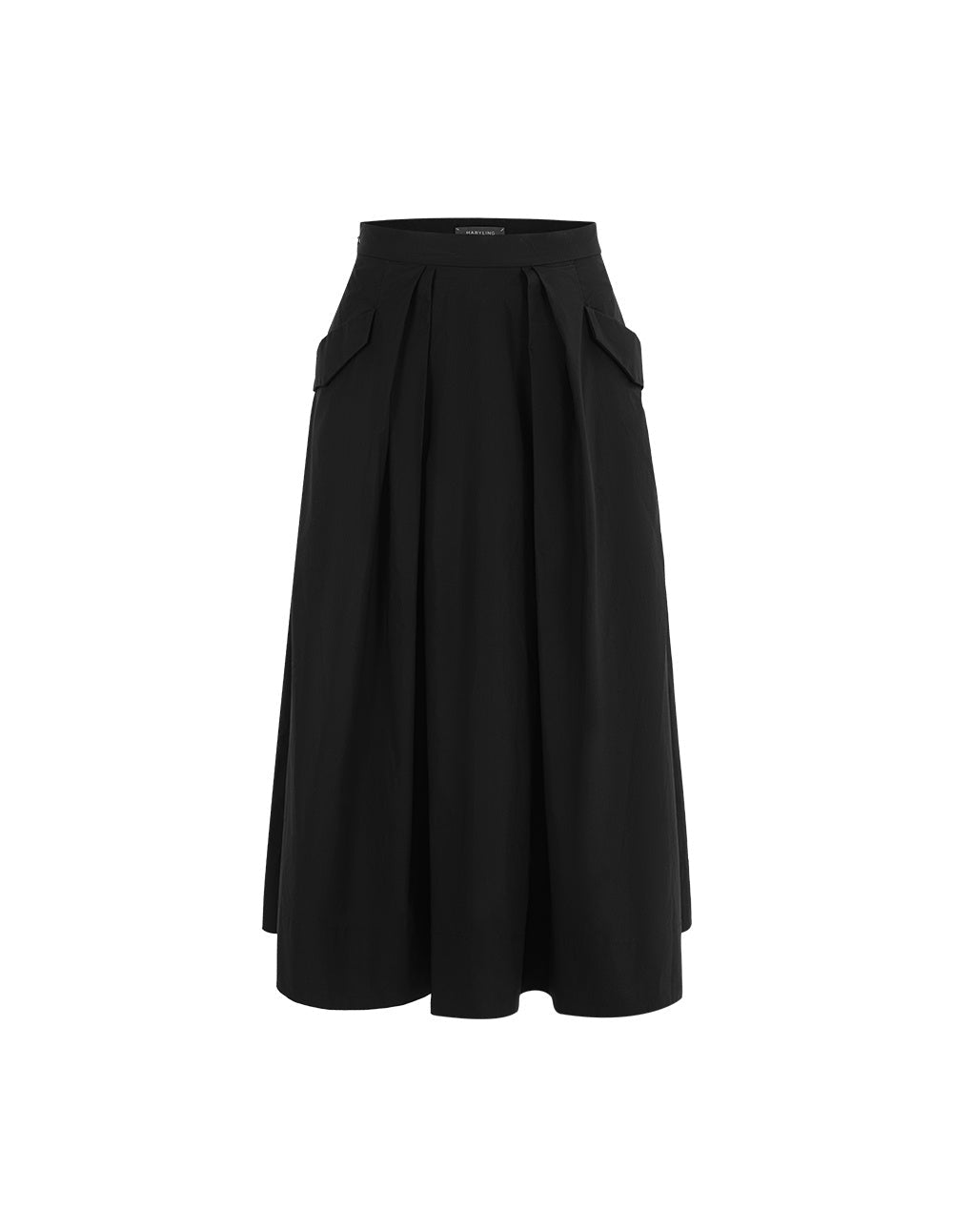 MARYLING 블랙 심플 A라인 스커트