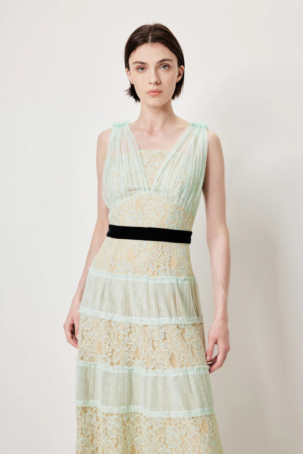 MARYLING 레이스 섹시 허리 강조 이브닝 가운