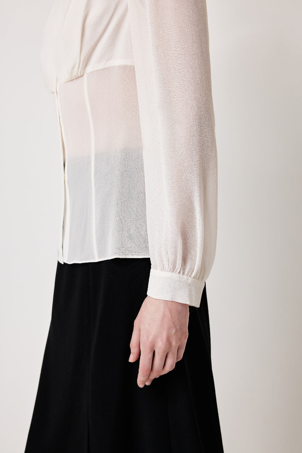 MARYLING Luminous Silk Relaxed Tailored Blouses